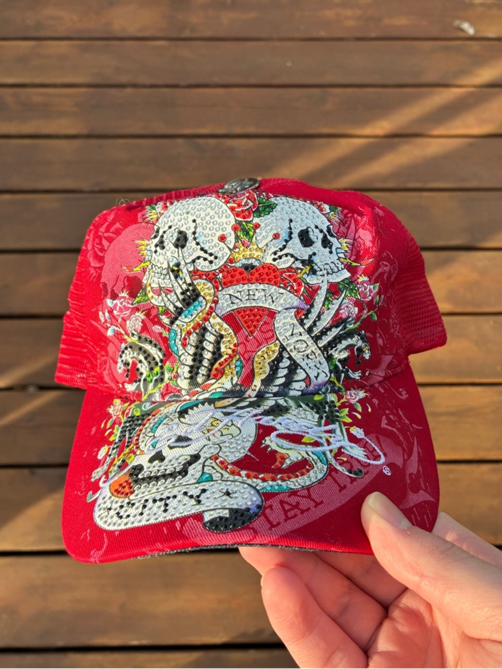 Ed Hardey NYC Red Trucker Hat